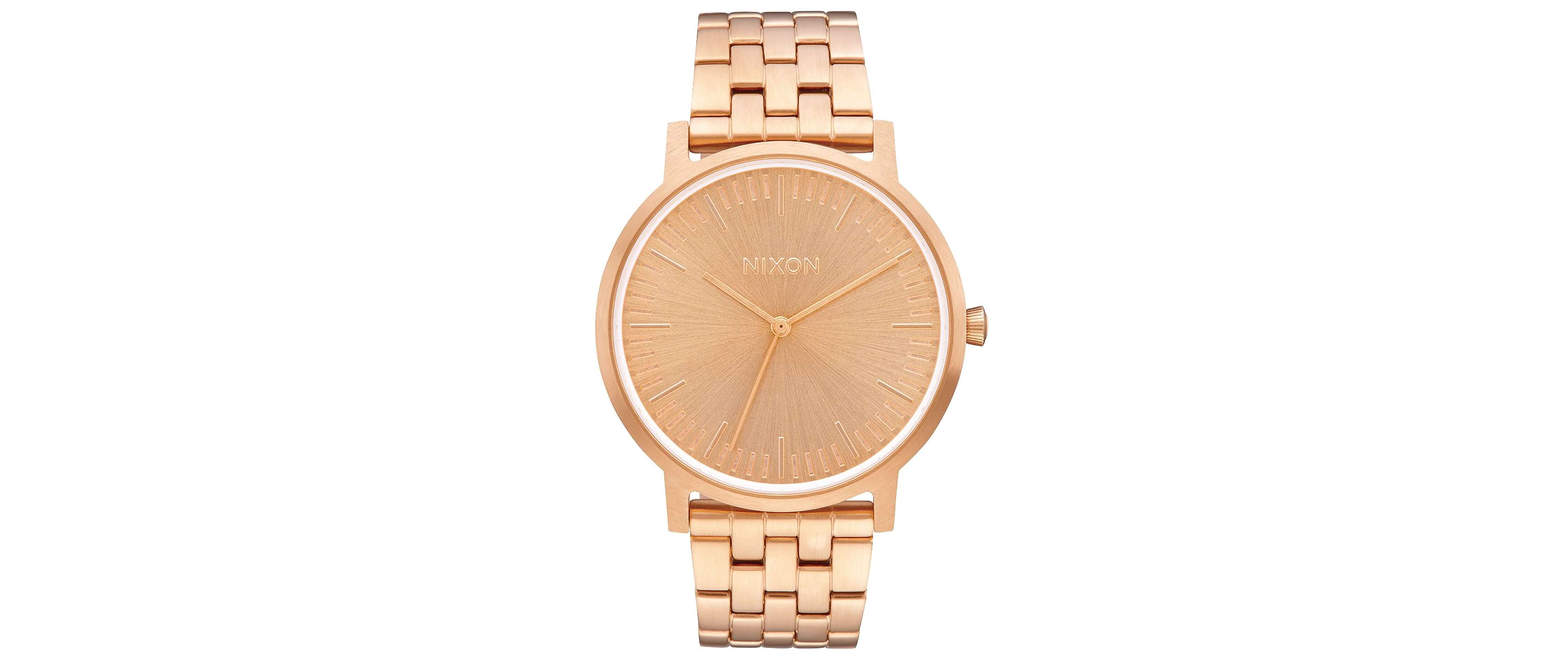 ニクソン　PORTER LETHER ROSE 未使用品 Nixon The Porter Watch - Clothing in All Rose Gold | Buckle