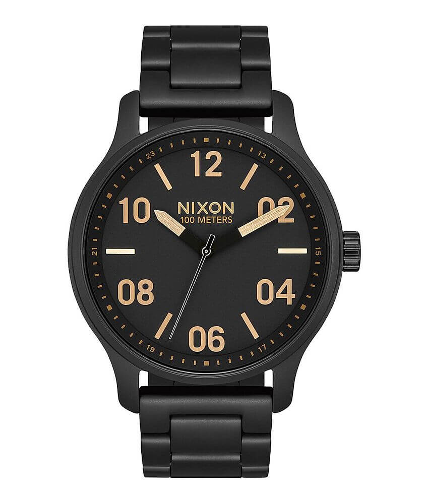 Nixon The Patrol Watch - Men's Watches in Matte Black Gold | Buckle