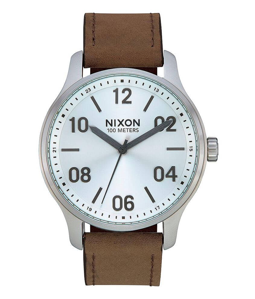 Nixon The Patrol Leather Watch front view