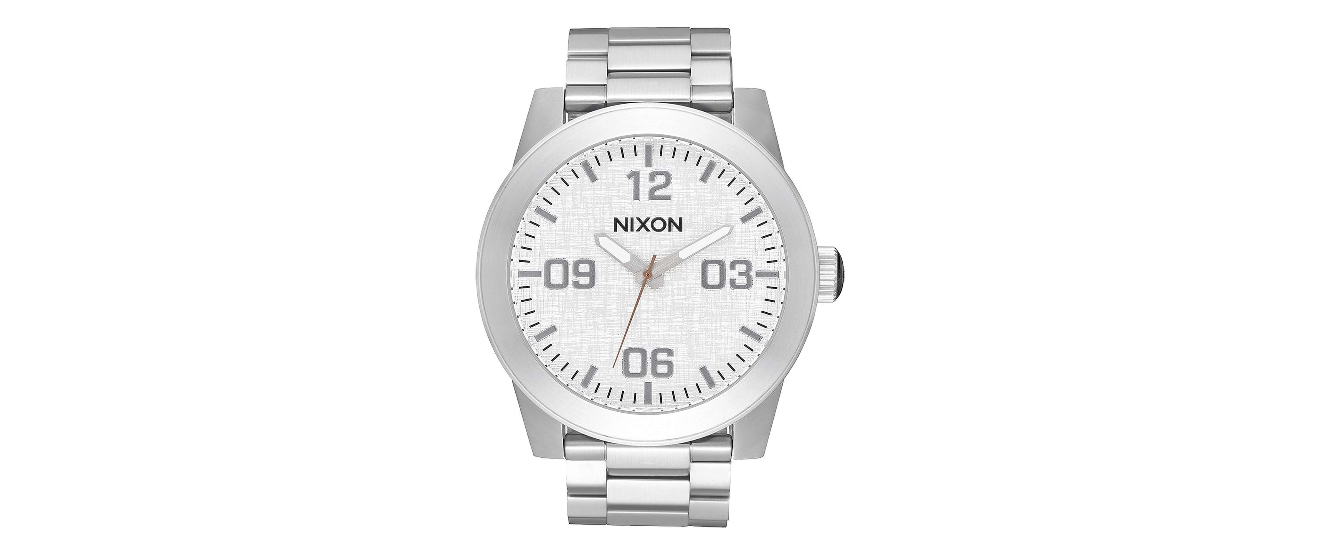 Nixon The Corporal SS Watch Men's Watches in All Silver Rose Gold