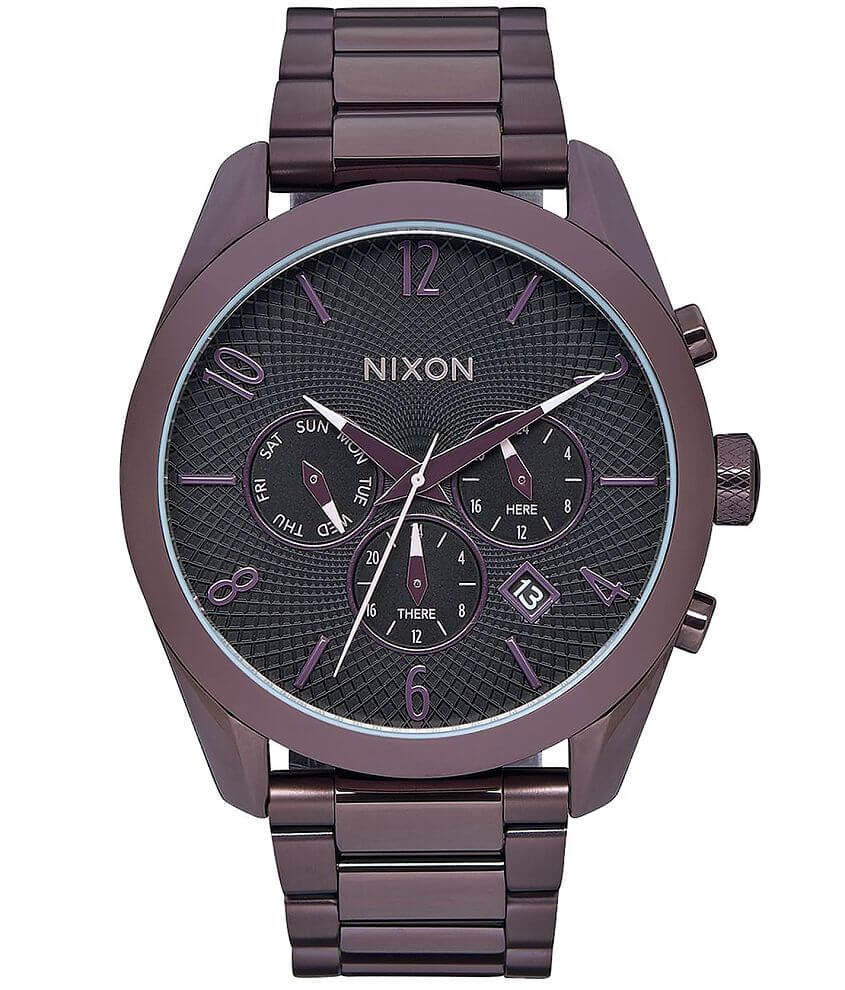 Nixon The Bullet Chrono Watch - Women's Watches in All Plum Black