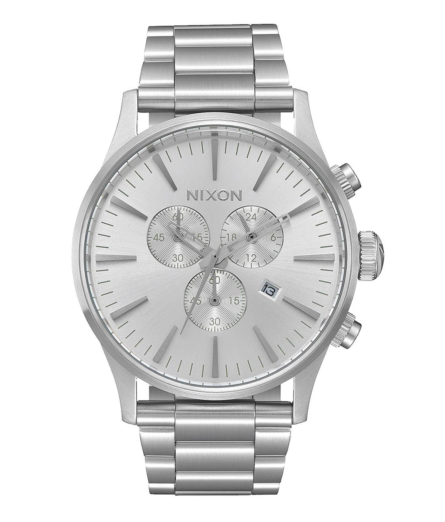 silver nixon mens watch