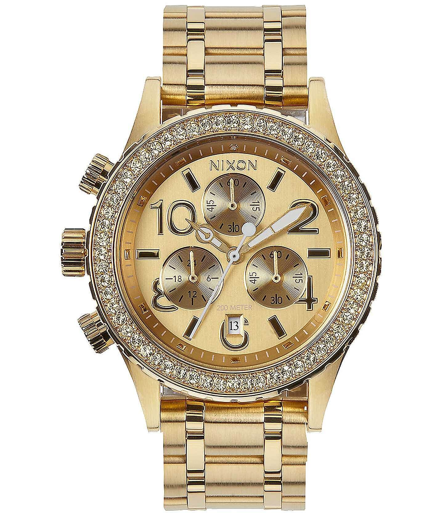 Nixon 38-20 Chrono Watch - Women's Watches in All Gold Nixon 38-20 Chrono Watch - Women's Watches in All Gold