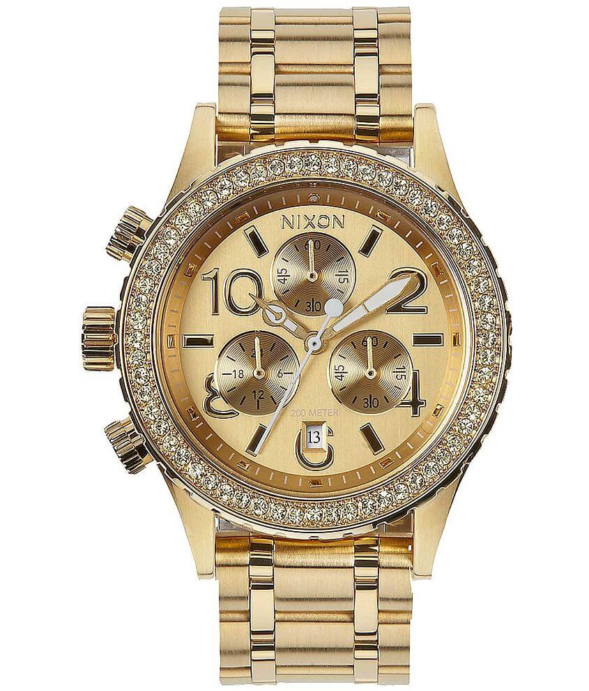 Nixon 38-20 Chrono Watch - Women's Watches in All Gold Crystal