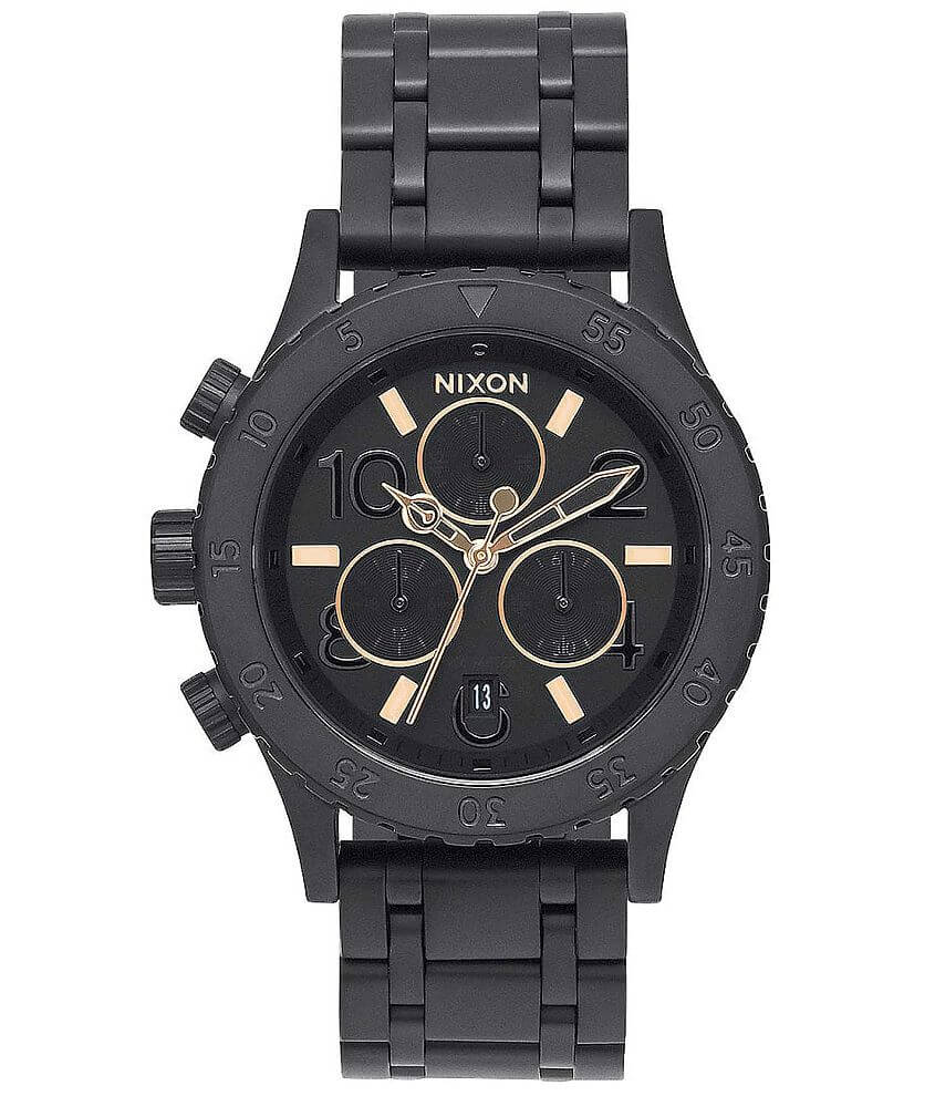 Nixon The 38-20 Chrono Watch - Women's Watches in All Black Rose