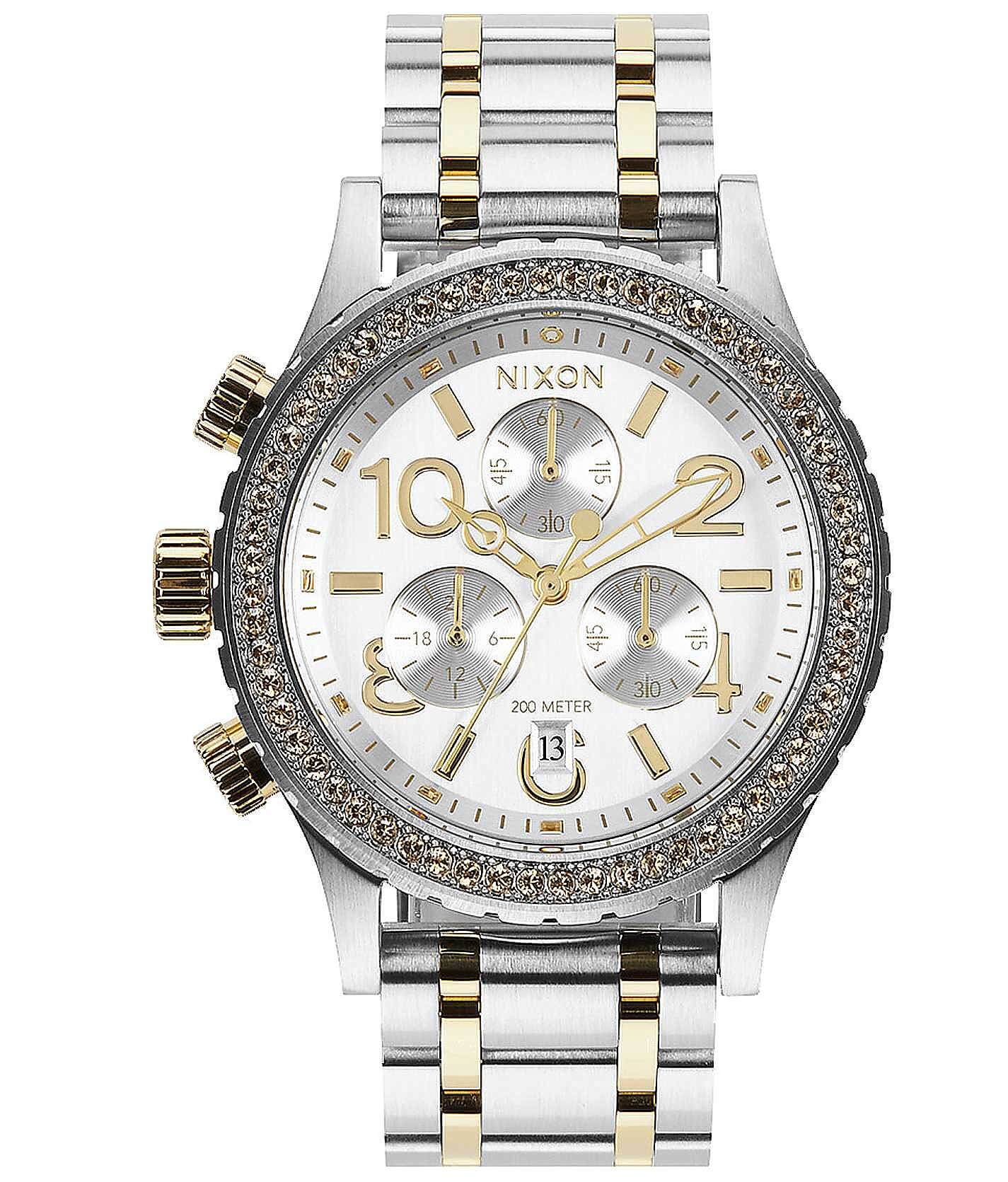 Nixon 38-20 Chrono Watch - Women's Watches in Silver Gold | Buckle