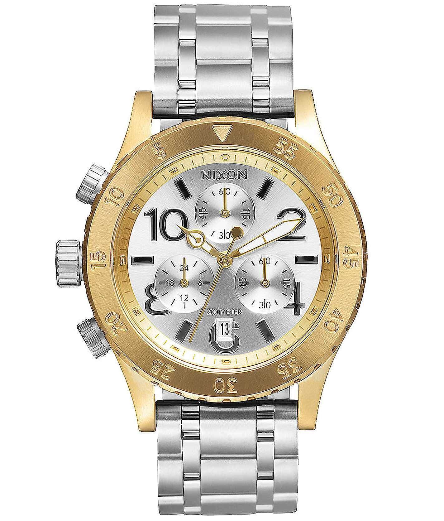 Nixon 38-20 Chrono Watch - Women's Watches in Gold Silver