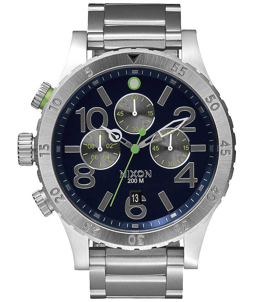 Nixon 48-20 Chrono Watch - Men's Watches in Midnight Blue Volt 