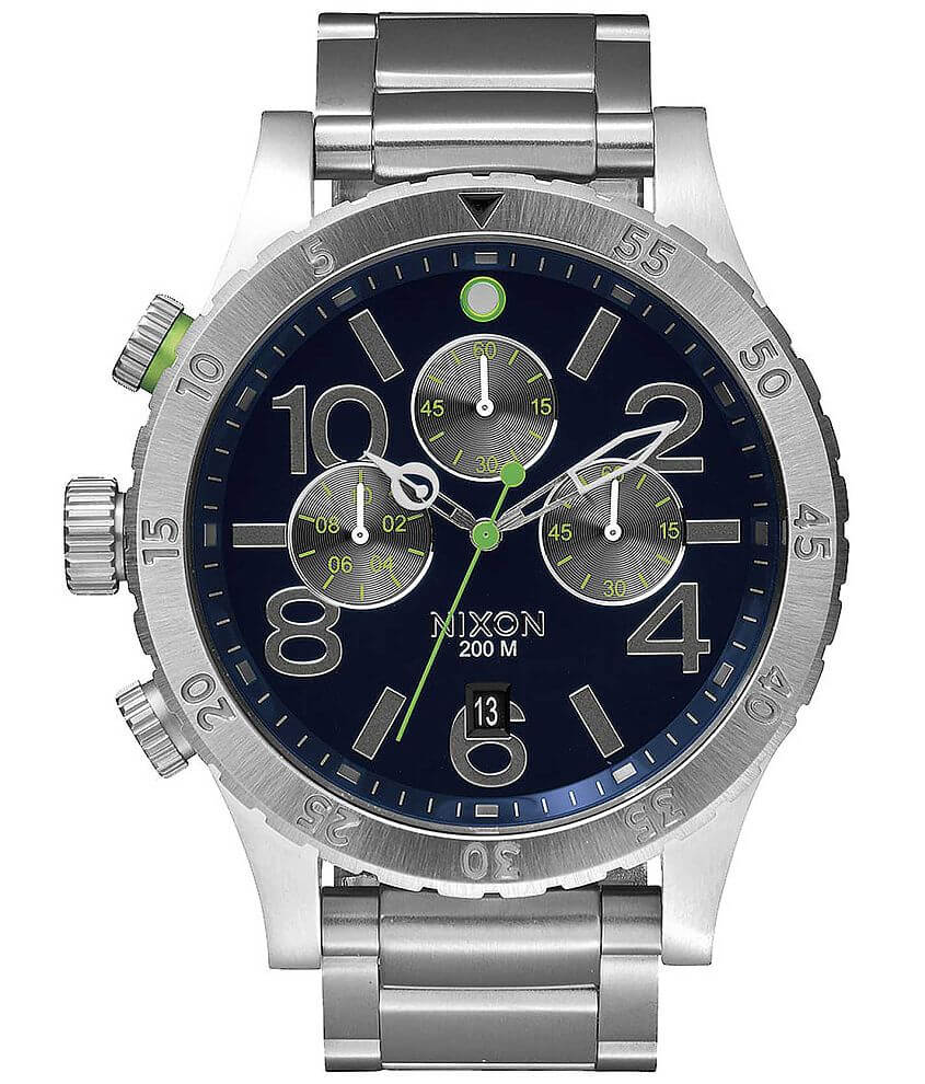 Nixon 48-20 Chrono Watch - Men's Watches in Midnight Blue Volt