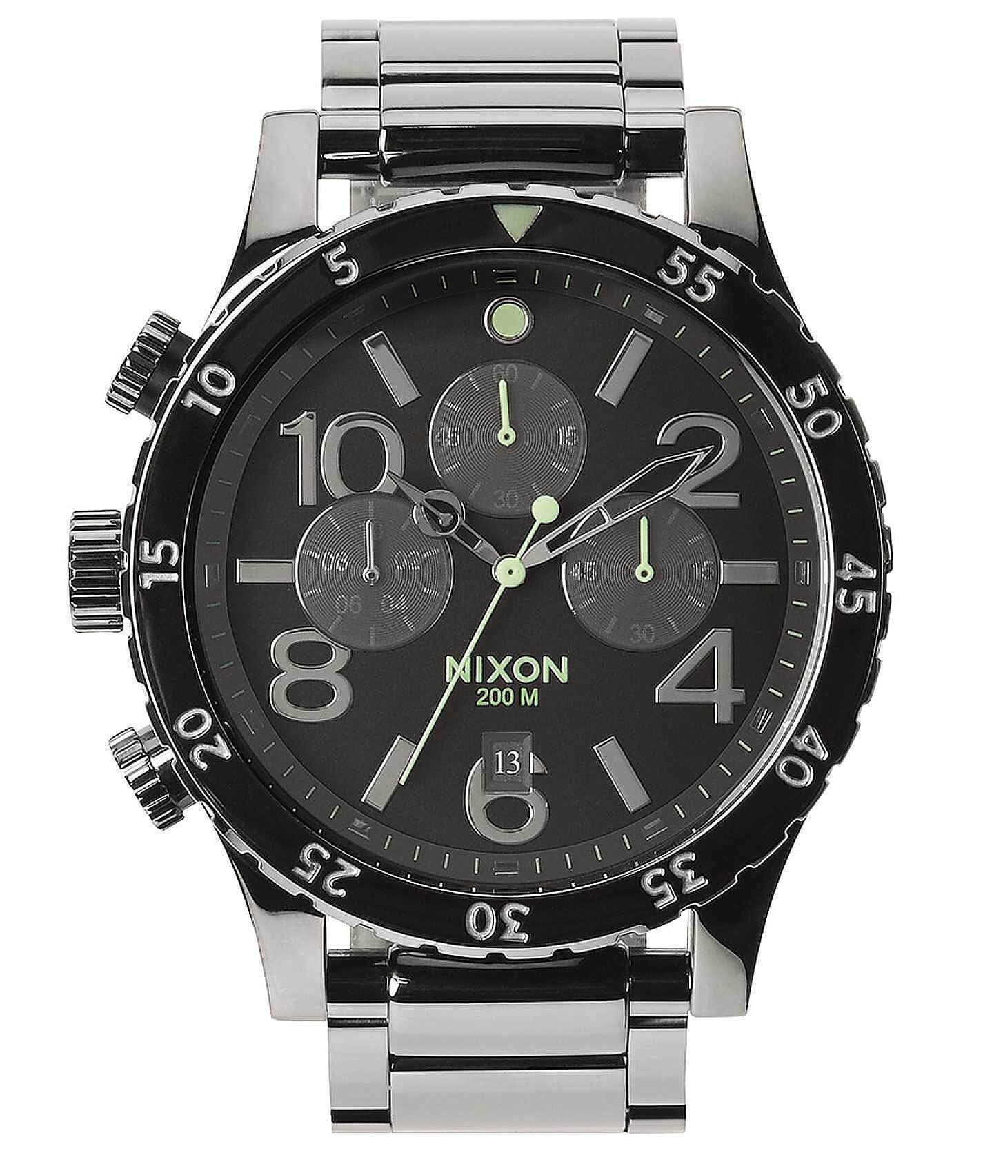 Nixon The 48-20 Chrono Watch - Men's Watches in Polished Gunmetal