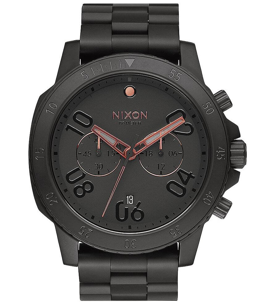 Nixon The Ranger Chrono Watch - Men's Watches in All Black Rose