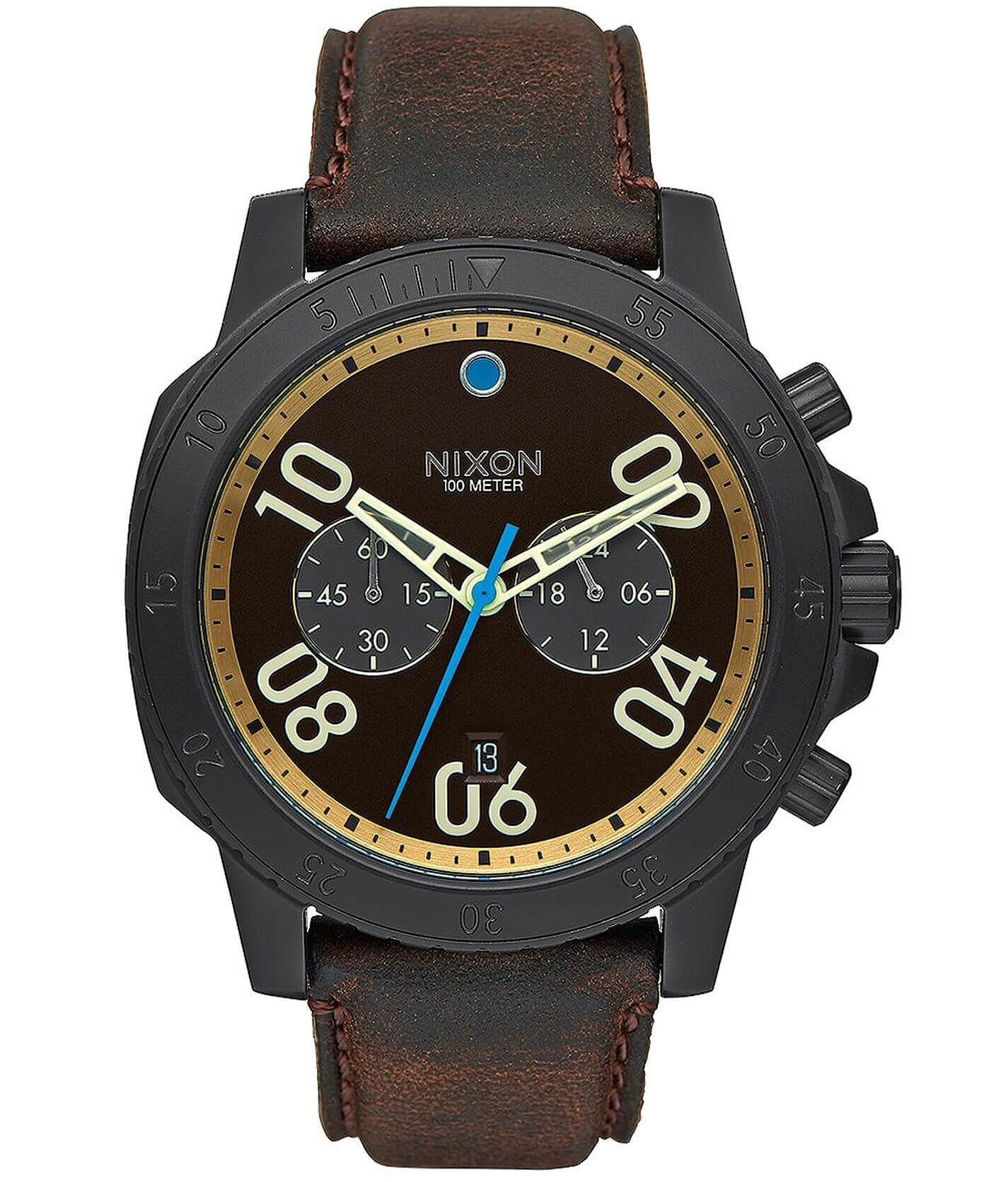 Nixon The Ranger Chrono Watch - Men's Watches in All Black Brass