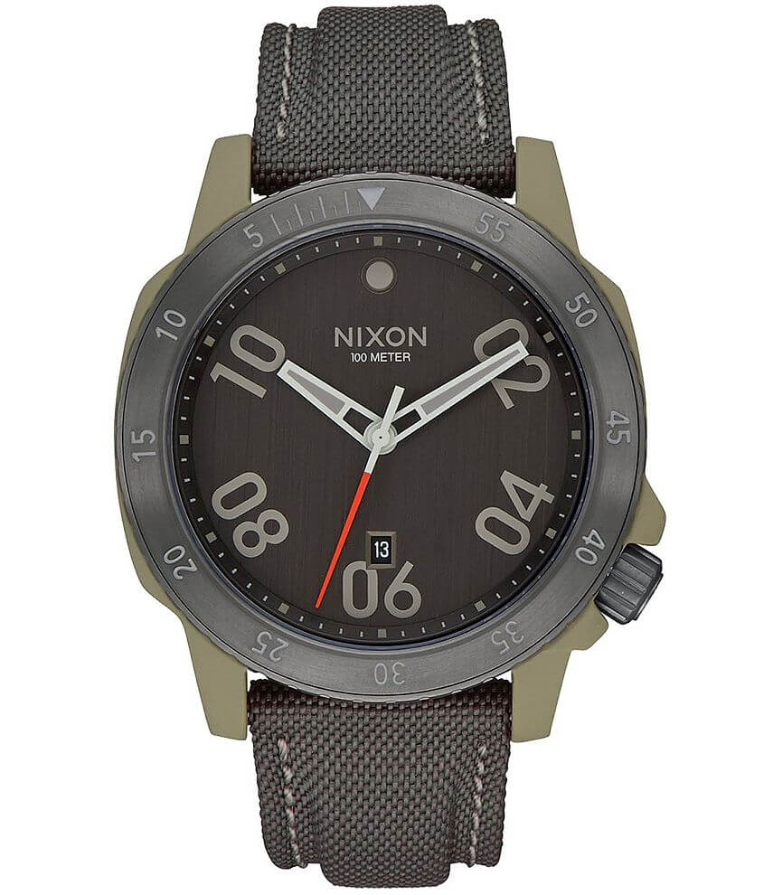 Nixon The Ranger Watch Men s Watches in Sage Gunmetal Buckle