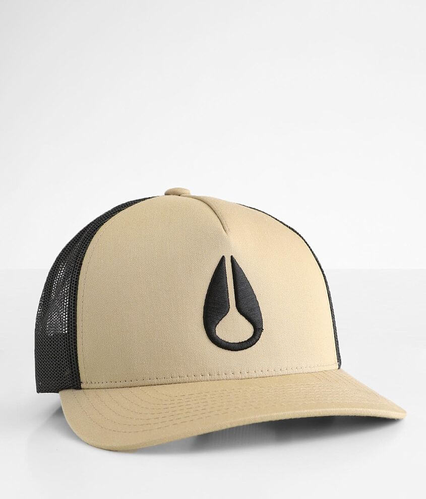 Black New Khaki Nixon Iconed Trucker Hat