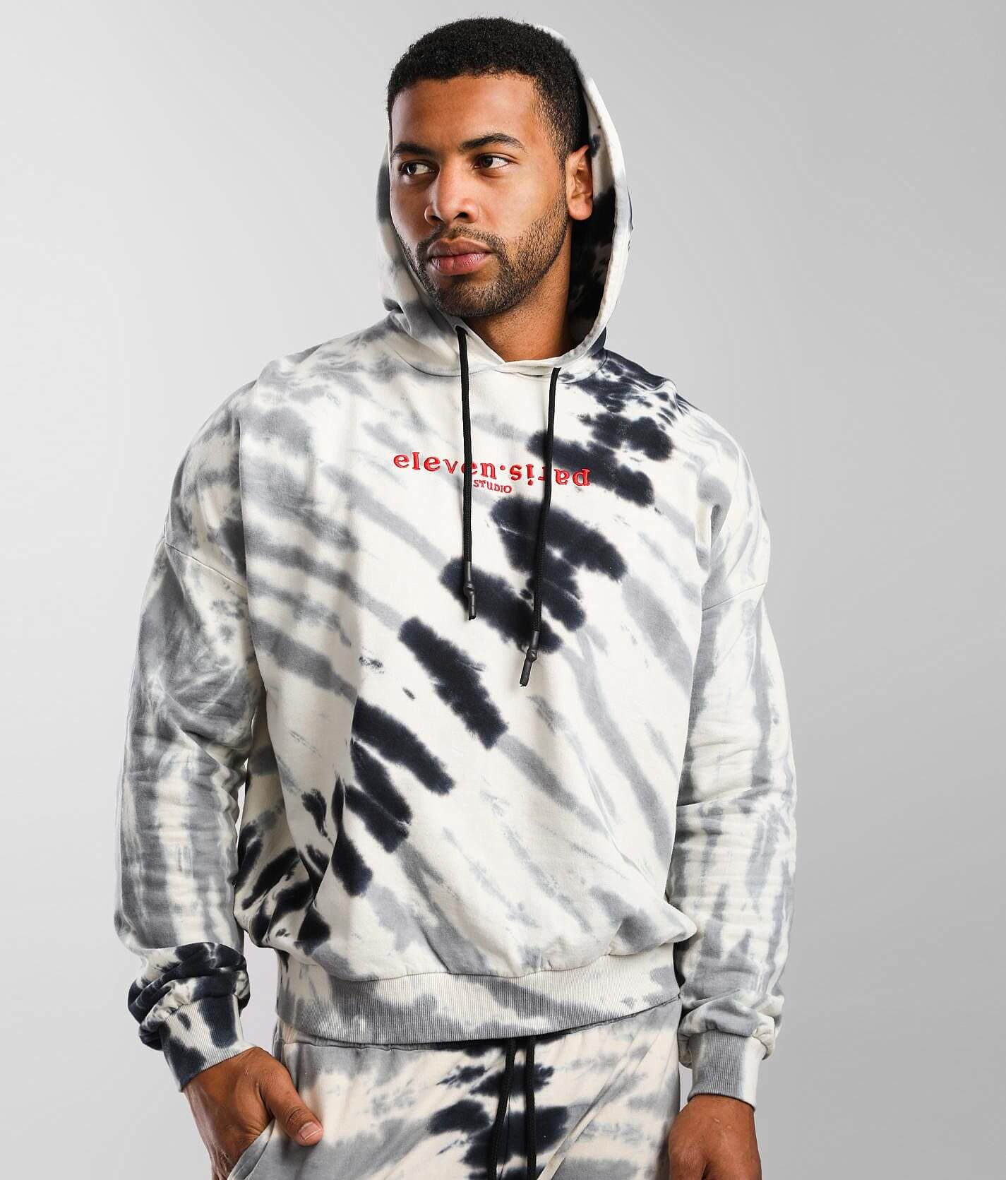 Elevenparis Oatmeal Tie Dye Hooded Sweatshirt - Men's Sweatshirts