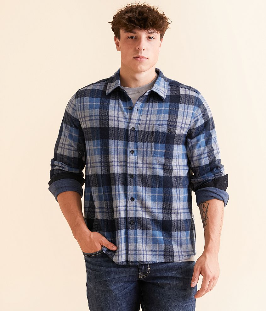 North River&#174; Jacquard Knit Plaid Shirt front view