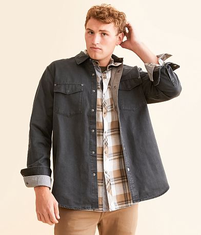 North River® Coated Shacket front view