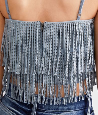 NYLON Apparel Rhinestone Fringe Tank Top MISC_DETAIL_1