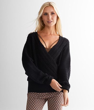 Daytrip Surplice Dolman Sweater front view