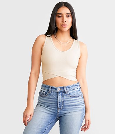 Freshwear Ribbed Stretch Brami front view