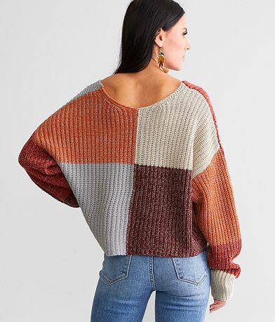 Willow &amp; Root Color Block Reversible Sweater BACK