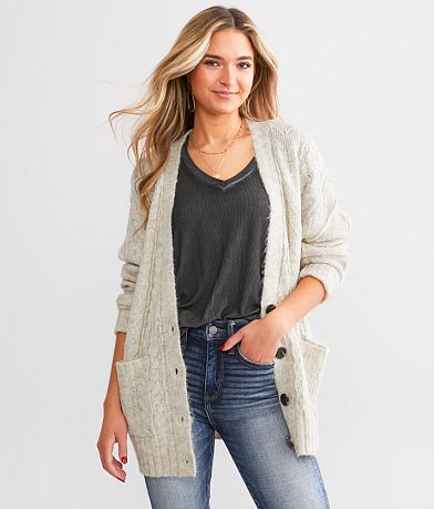 Daytrip Slouchy Cocoon Cardigan Sweater - Women's Sweaters in Cream