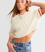 FITZ + EDDI Boxy Cropped Sweater - Women's Sweaters in Cream