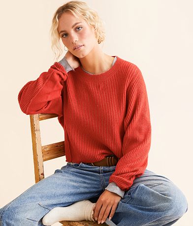 FITZ + EDDI Chunky Ribbed Sweater front view