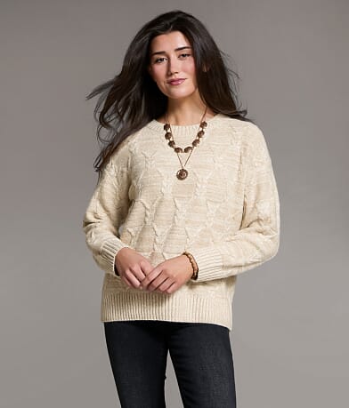 BKE Cable Knit Sweater front view