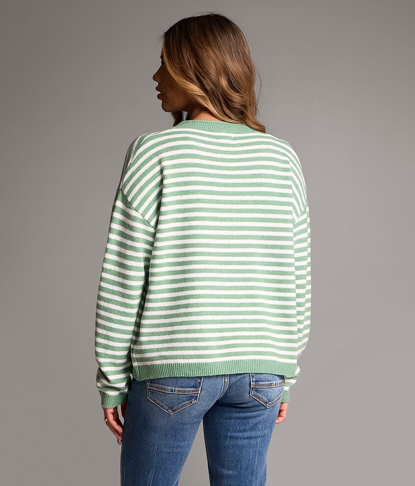 Striped Cardigan Sweater