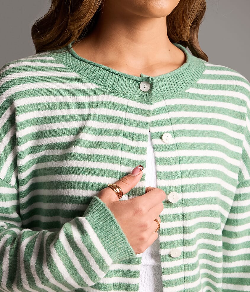 Striped Cardigan Sweater