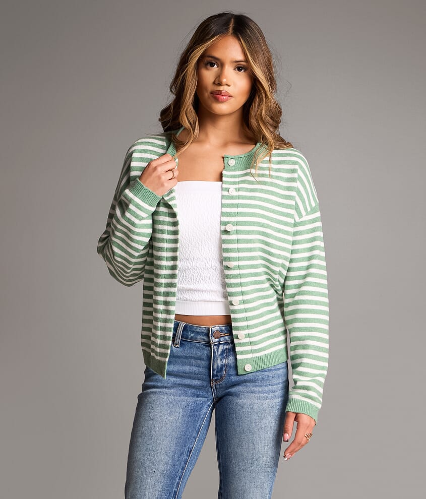 Striped Cardigan Sweater