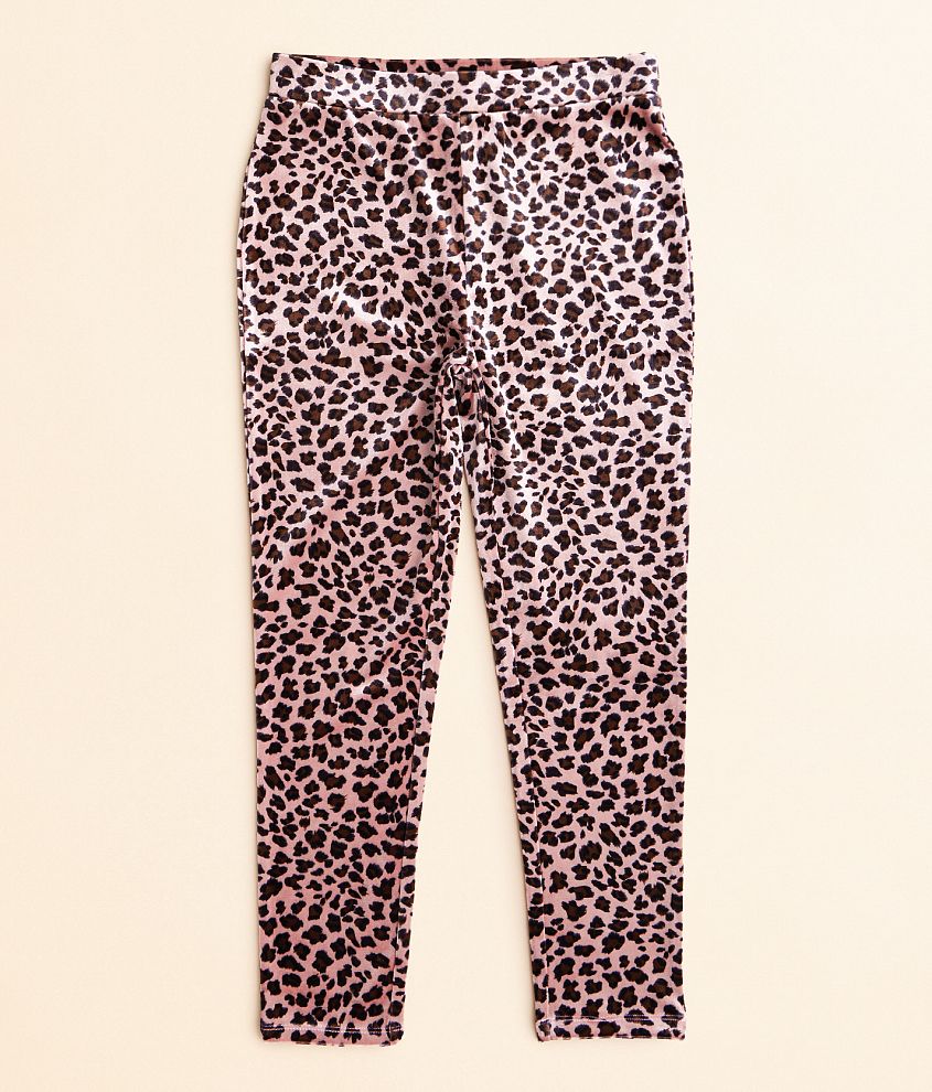 Girls - adyson parker Velvet Animal Print Legging front view