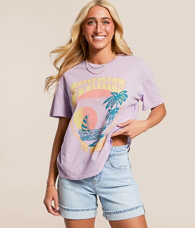 Billabong Sunrise To Sunset Oversized T-Shirt front view