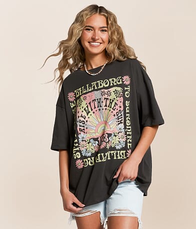 Billabong Groovy Sunrise Oversized T-Shirt front view