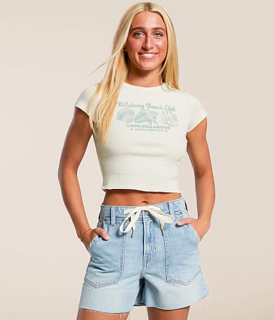 Billabong Beach Club Cropped Baby T-Shirt front view