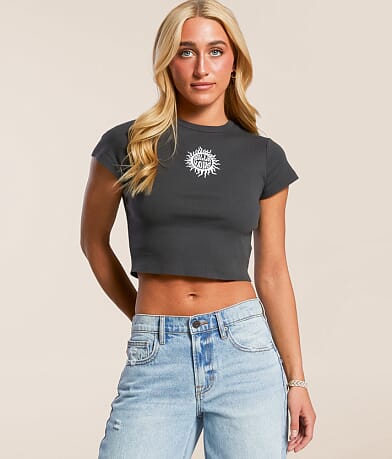 Billabong Bring the Sun Cropped T-Shirt front view