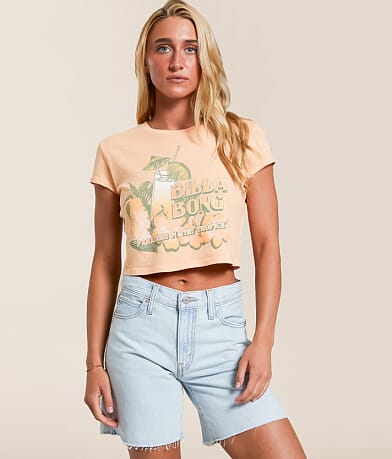 Billabong Vacay Awaits Cropped T-Shirt front view