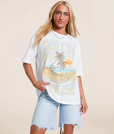 Billabong Sunset Mindset Oversized T-Shirt front view