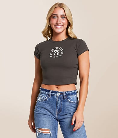 Billabong Walking Slow Sun Goddess Cropped T-Shirt front view
