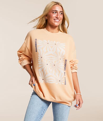 Billabong Ride In Floral Oversized Pullover front view