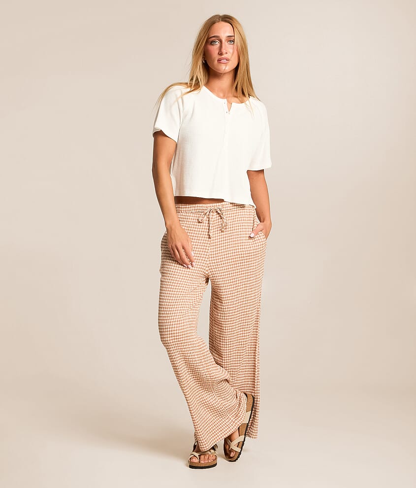 Gingham Wanderer Wide Leg Pant