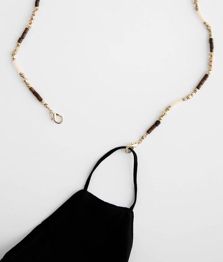 Beaded Chain Face Mask Holder Necklace - Women's Face Masks in 