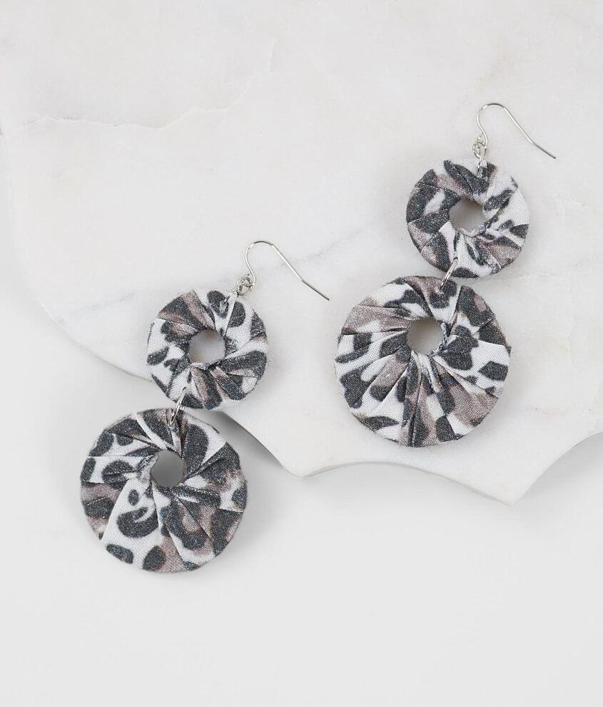 BKE Animal Print Earring front view