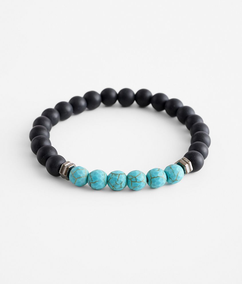 BKE Black & Turquoise Bracelet front view