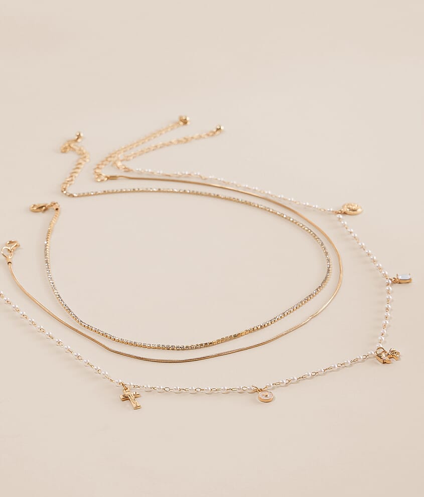 3 Pack Mini Charm Necklace Set