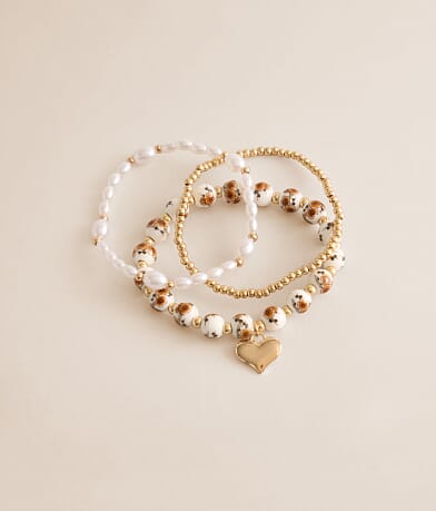 3 Pack Heart Charm Bracelet Set thumbnail 2