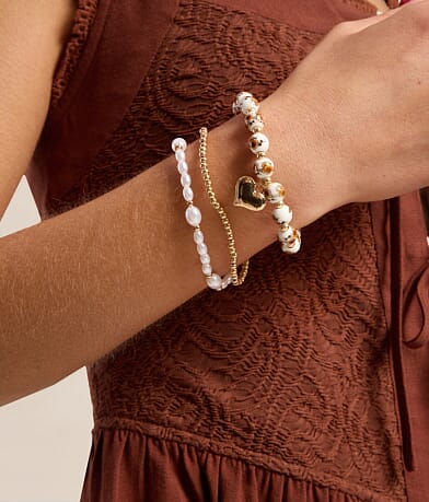 3 Pack Heart Charm Bracelet Set thumbnail 4