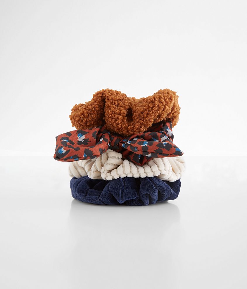 BKE 4 Pack Textured Hair Scrunchies front view