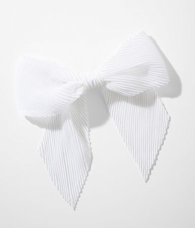 boutique by BKE Pleated Hair Bow Barrette front view